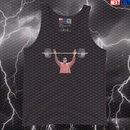 Kanye Workout Parody Gym Tank Top | Rap Music Bodybuilding Muscle Shirt Tank Tops Bodybuilding Fitness Gym Hip Hop Kanye West Powerlifting Workout Next Cult Brand