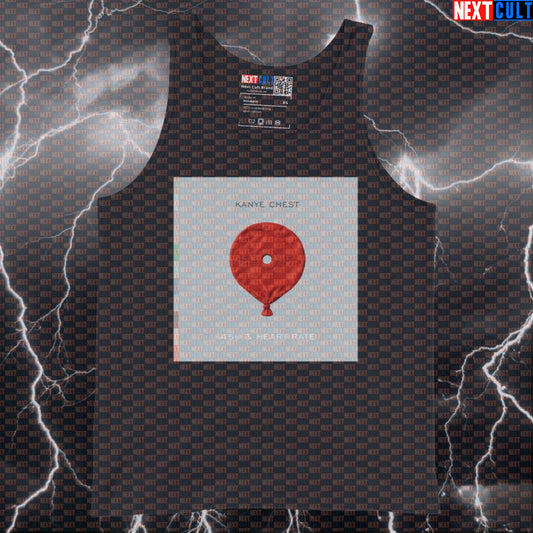 45s & Heart Rate Gym Tank Top | Kanye 45lb Plate Balloon Muscle Shirt Tank Tops Bodybuilding Fitness Gym Hip Hop Kanye West Powerlifting Workout Next Cult Brand