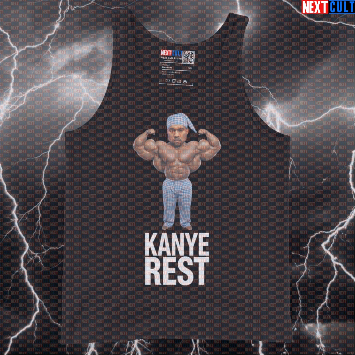 Kanye Rest Day Funny Gym Tank Top | Swole Ye Muscle Shirt Workout Vest Tank Tops Bodybuilding Fitness Gym Hip Hop Kanye West Workout Next Cult Brand