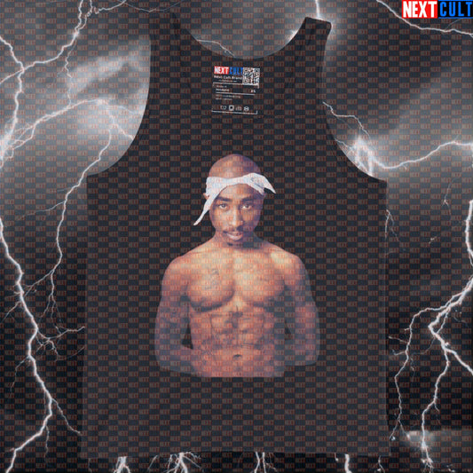 6Pac Shakur Muscle Tank Top | Funny Gym Vest for Bodybuilding & Six Pack Abs Tank Tops 2Pac Bodybuilding Fitness Gym Hip Hop Workout Next Cult Brand