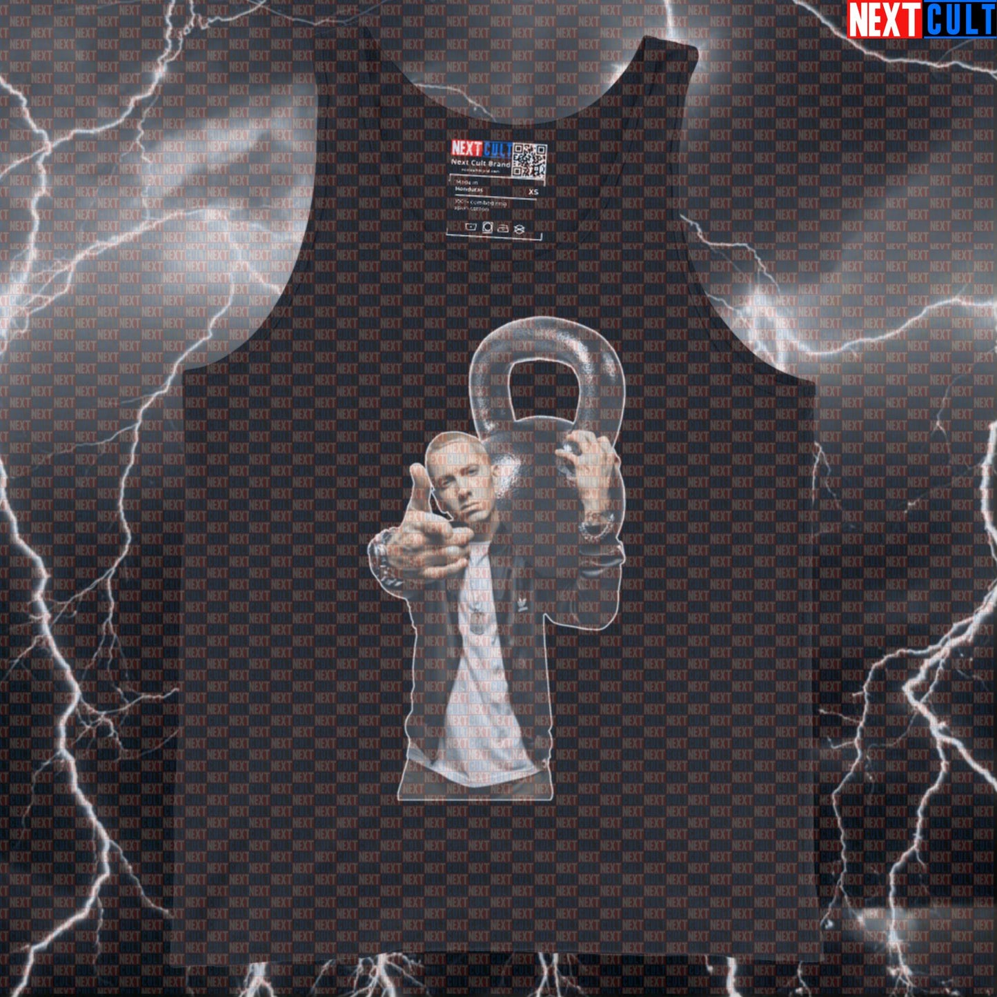 Rap God Kettlebell Gym Tank Top | Funny Bodybuilding Vest for Lifters Tank Tops Bodybuilding Eminem Fitness Gym Hip Hop Kettlebell Workout Next Cult Brand