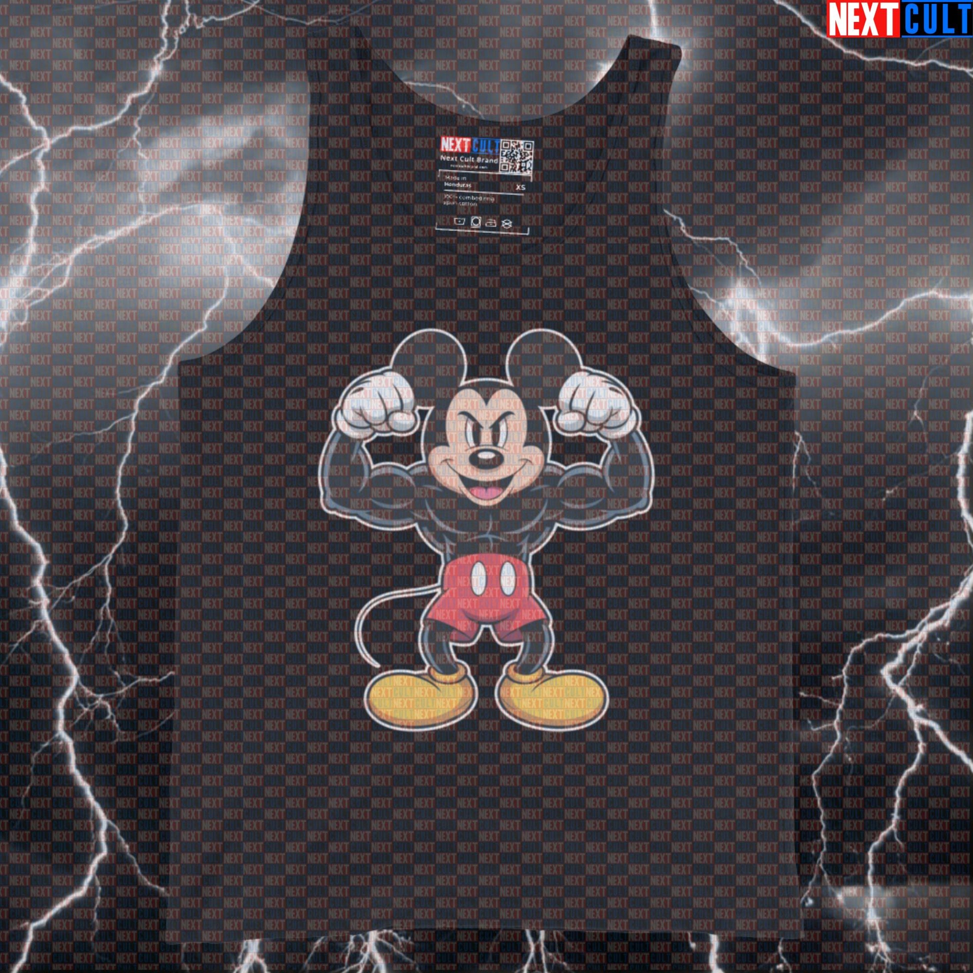 Funny Gym Rat Tank Top | Muscle Shirt For Lifters & Gym Bros | Mickey Mouse Workout Vest Bodybuilding Fitness Gym Gymrat TV Workout Next Cult Brand