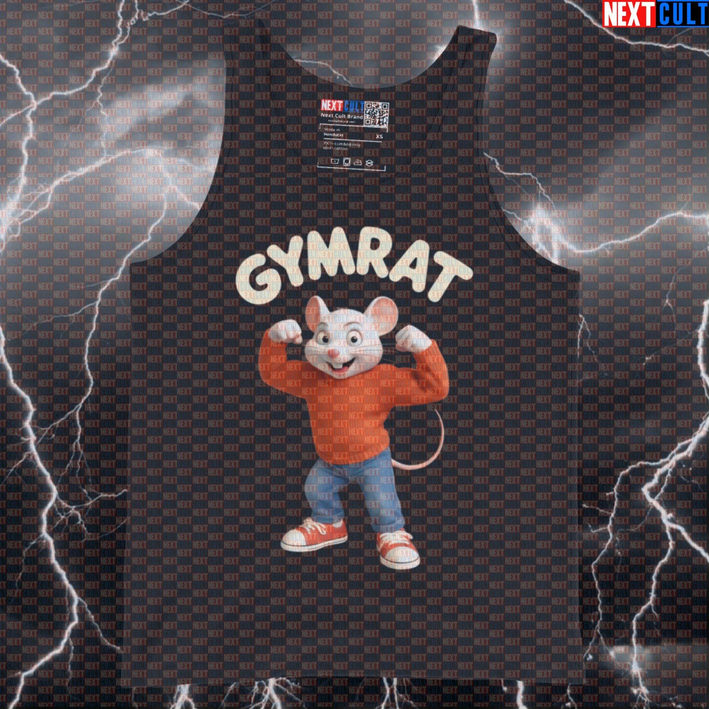 Funny Gym Rat Stuart Little Tank Top | Gym Rat Meme Muscle Shirt | Swole Stuart Little Athletic Shirt Bodybuilding Films Fitness Gym Gymrat Workout Next Cult Brand