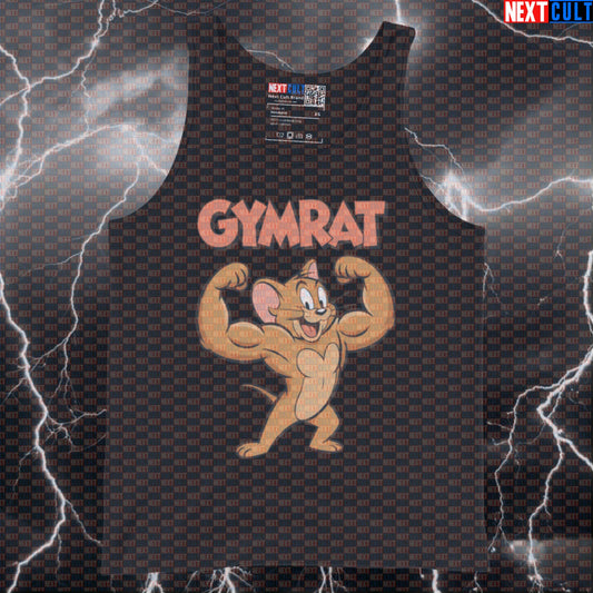 Tom and Jerry Gym Rats Tank Top | Funny Cartoon Muscle Shirt For Lifters | Gym Rat Meme Athletic Shirt Bodybuilding Fitness Gym Gymrat TV Workout Next Cult Brand