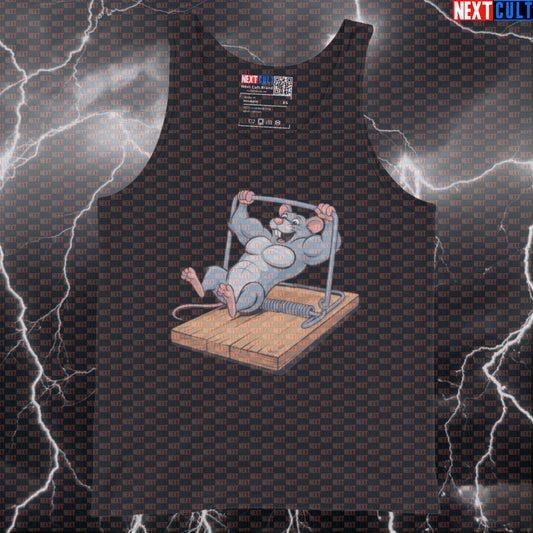 Funny Gymrat Mousetrap Tank Top | Gym Rat Muscle Shirt For Lifters | Next Cult Brand Athletic Shirt Bodybuilding Fitness Gym Gymrat Powerlifting Workout Next Cult Brand