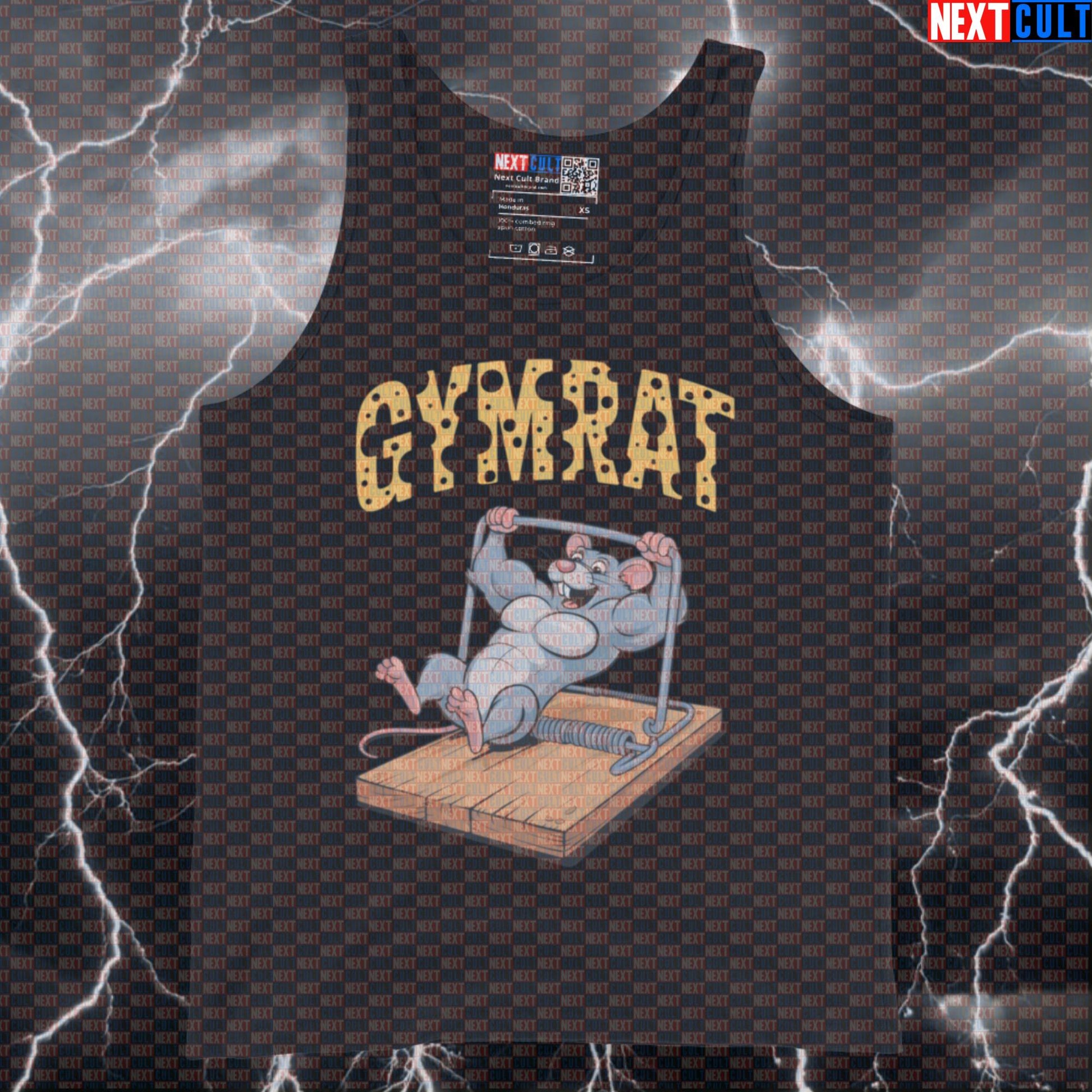 Funny Gymrat Mousetrap Tank Top | Gym Rat Muscle Shirt For Serious Lifters | Workout Vest Athletic Shirt Bodybuilding Fitness Gym Gymrat Powerlifting Workout Next Cult Brand