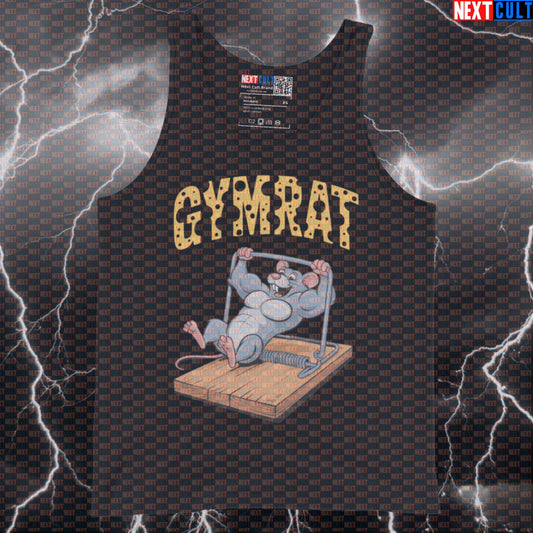 Funny Gymrat Mousetrap Tank Top | Gym Rat Muscle Shirt For Serious Lifters | Workout Vest Athletic Shirt Bodybuilding Fitness Gym Gymrat Powerlifting Workout Next Cult Brand