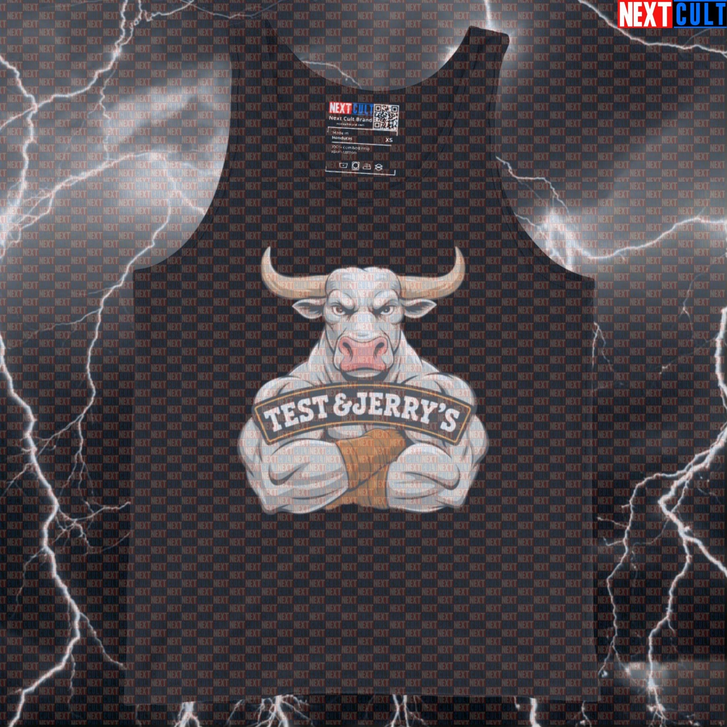 Funny Test Jerry's Gym Tank Top | Testosterone Muscle Shirt For Lifters | Gym Meme Athletic Shirt Bodybuilding Fast Food Fitness Gym Workout Next Cult Brand