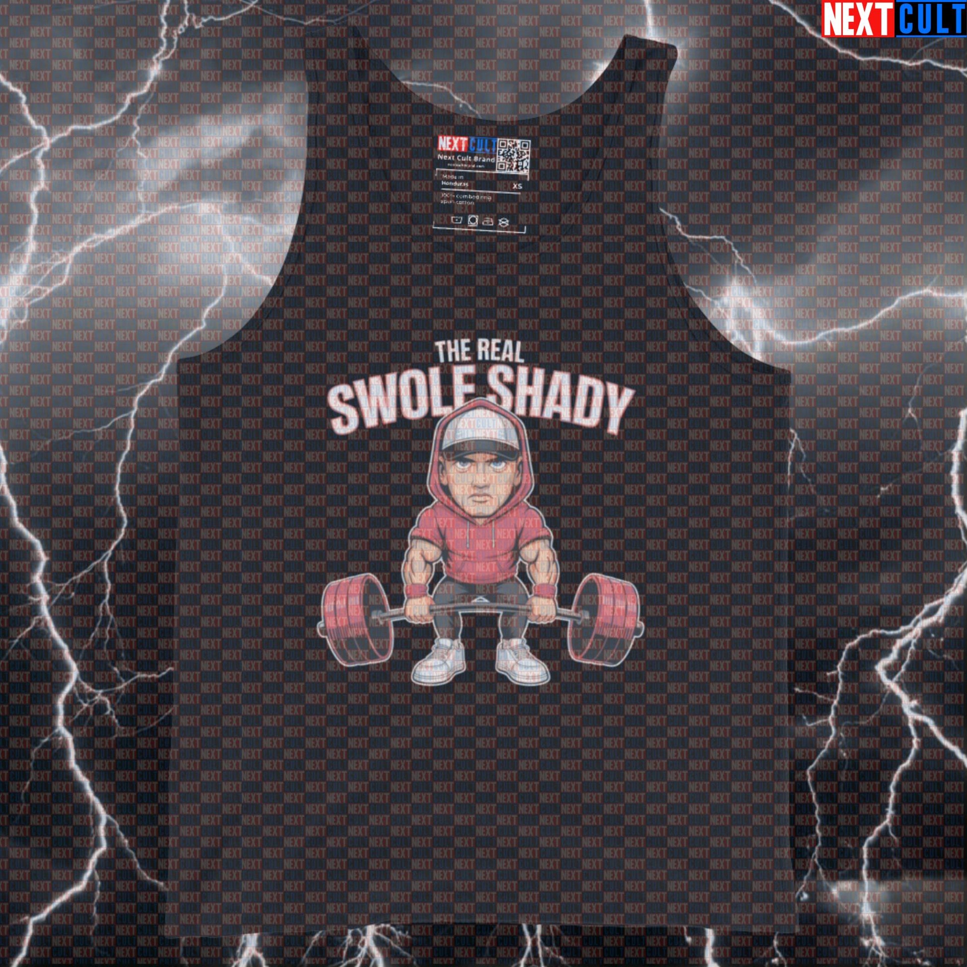 The Real Swole Shady Gym Tank Top | Funny Rap Hip Hop Muscle Shirt | Slim Shady Workout Vest Bodybuilding Eminem Fitness Gym Hip Hop Powerlifting Workout Next Cult Brand