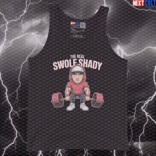 The Real Swole Shady Gym Tank Top | Funny Rap Hip Hop Muscle Shirt | Slim Shady Workout Vest Bodybuilding Eminem Fitness Gym Hip Hop Powerlifting Workout Next Cult Brand