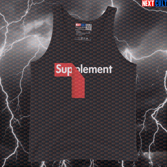 Funny Supplement Lover Gym Tank Top | Hypebeast Pre-Workout Meme Muscle Shirt | Supreme Style Vest Bodybuilding Fitness Gym Steroids Workout Next Cult Brand