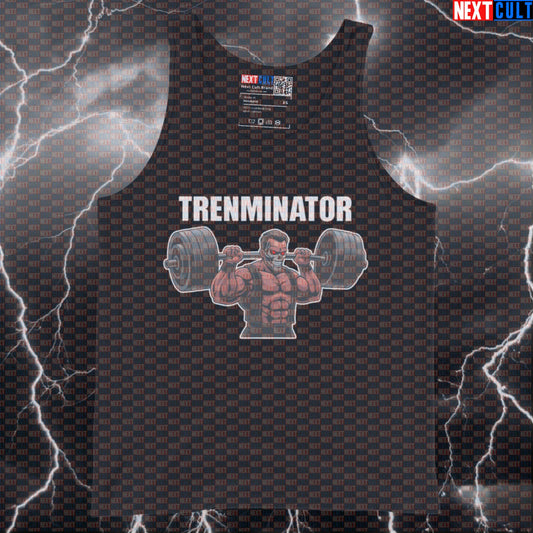 Trenminator Gym Tank Top | Not Natty Bodybuilding Vest | Funny Workout Muscle Shirt Bodybuilding Films Fitness Gym Powerlifting Steroids Workout Next Cult Brand
