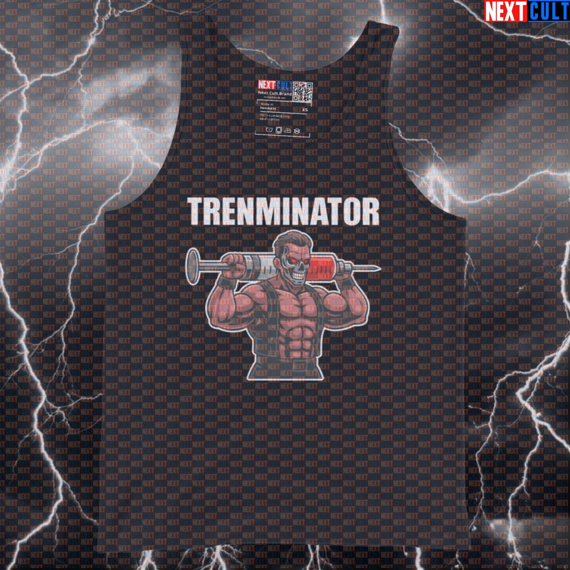 Trenminator Gym Tank Top | Funny Not Natty Bodybuilding Vest | Muscle Shirt Workout Tee Bodybuilding Films Fitness Gym Powerlifting Steroids Workout Next Cult Brand