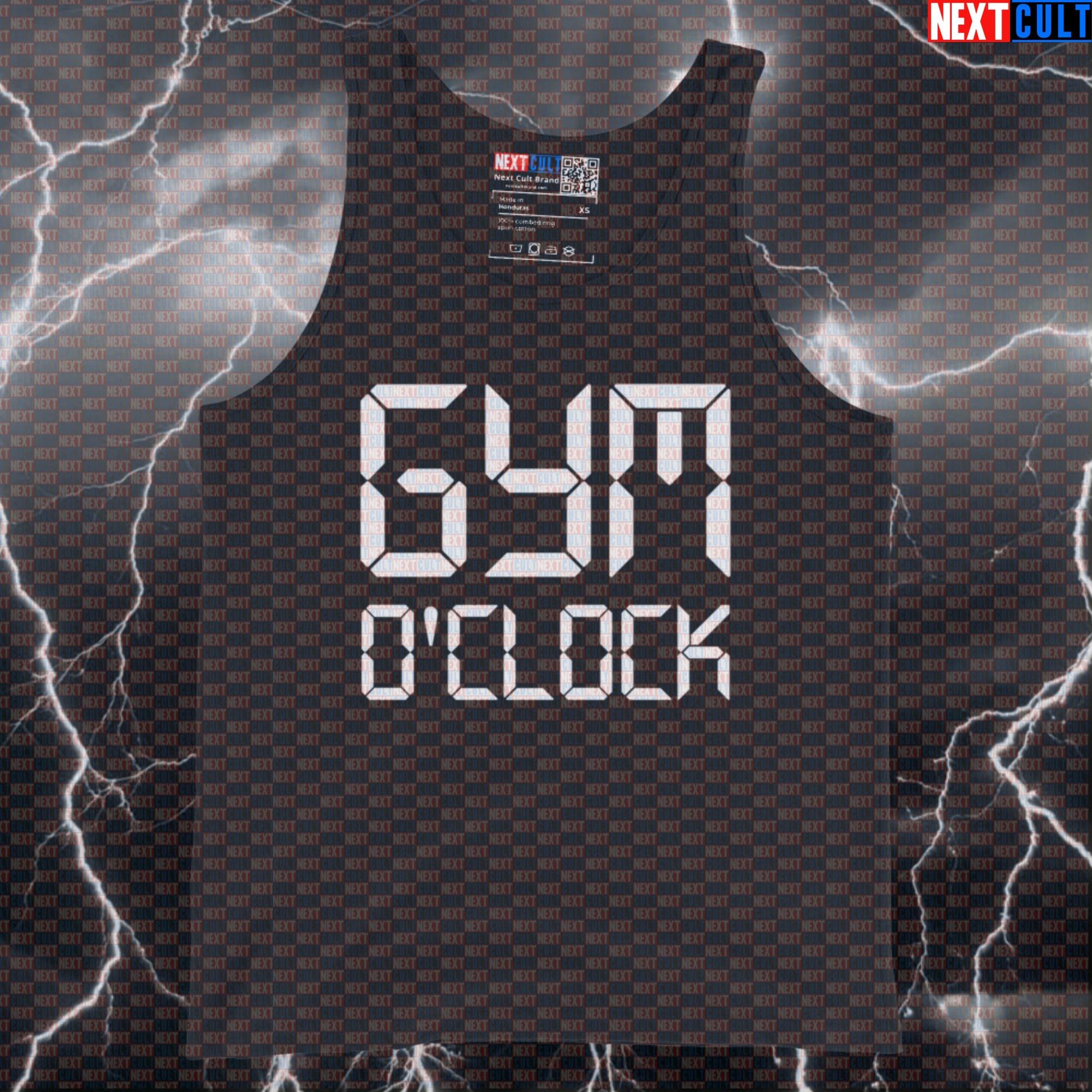 Funny Gym O'Clock Tank Top | Muscle Shirt For Lifters & Gym Bros | Fitness Meme Athletic Shirt Top Bodybuilding Fitness Gym Powerlifting Workout Next Cult Brand