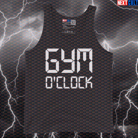 Funny Gym O'Clock Tank Top | Muscle Shirt For Lifters & Gym Bros | Fitness Meme Athletic Shirt Top Bodybuilding Fitness Gym Powerlifting Workout Next Cult Brand