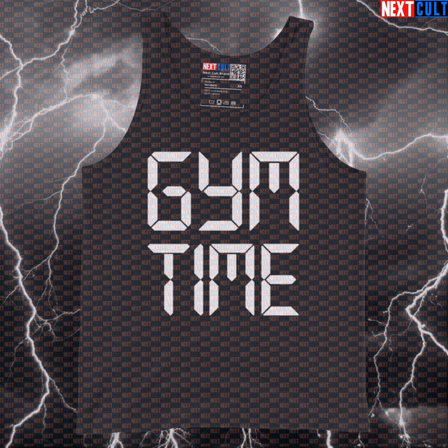 Funny It's Gym O'Clock Tank Top | Workout Muscle Shirt For Lifters | Fitness Meme Athletic Shirt Vest Bodybuilding Fitness Gym Powerlifting Workout Next Cult Brand