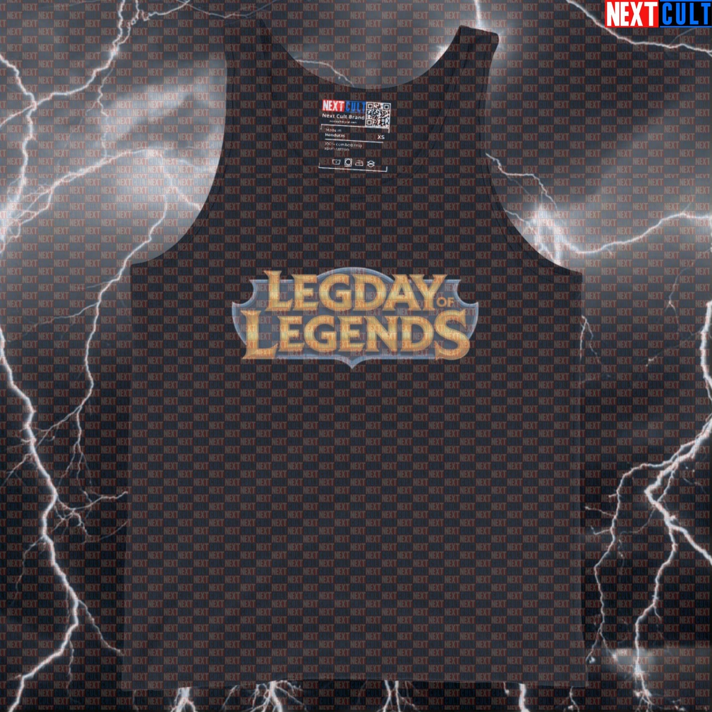 Funny Legday of Legends Gym Tank Top | League of Legends Meme Muscle Shirt | Leg Day Workout Vest Bodybuilding Fitness Gym Leg Day Powerlifting Video Games Workout Next Cult Brand
