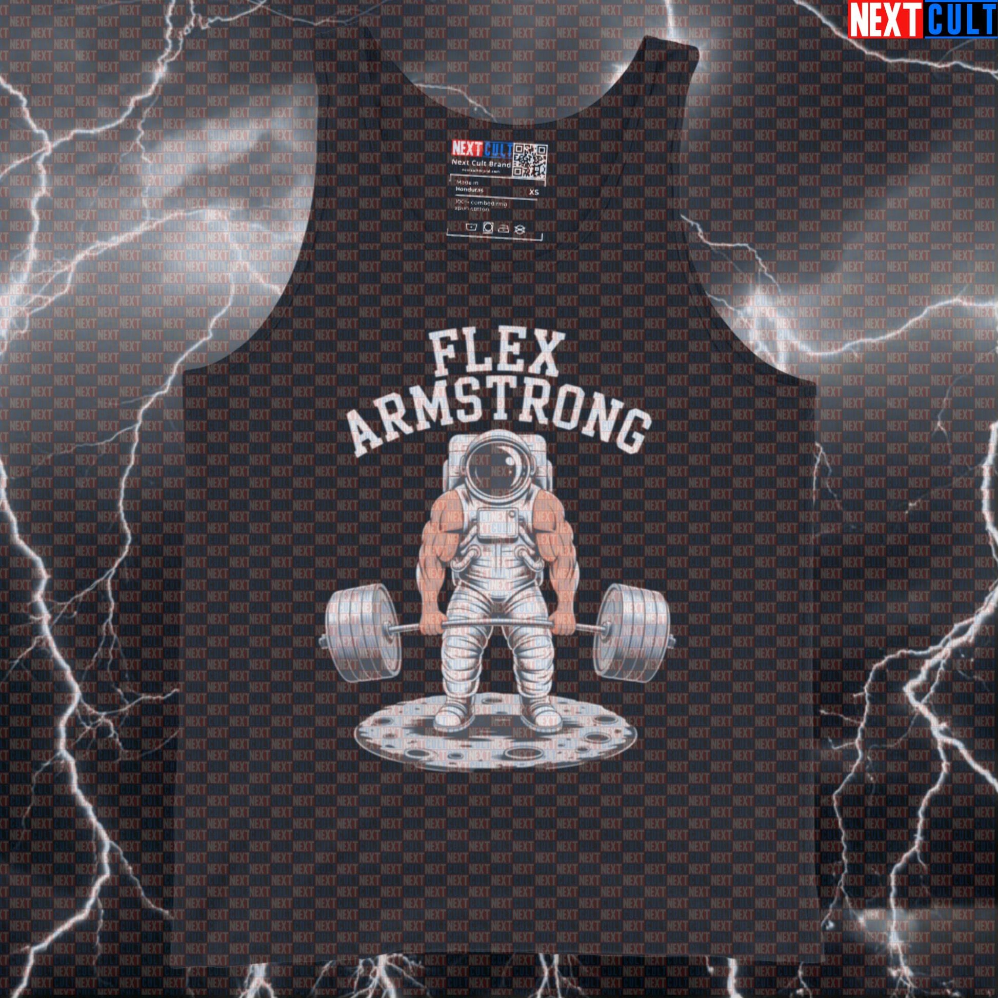 Funny Gym Tank Top for Lifters - Flex Armstrong Astronaut Moon Huge Arms Muscle Shirt Vest Bodybuilding Fitness Gym Workout Next Cult Brand