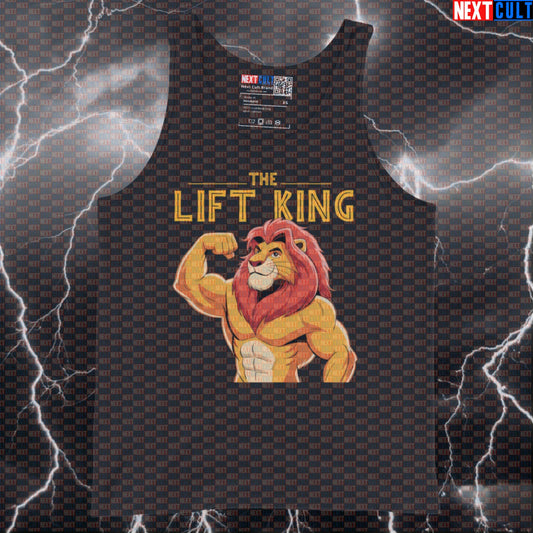 The Lifting King Funny Gym Tank Top | Lion Bodybuilding Meme Muscle Workout Vest Bodybuilding Films Fitness Gym Powerlifting Workout Next Cult Brand