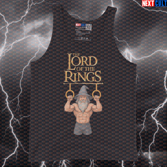 Gandalf Lord of the Calisthenics Rings Funny Gym Tank Top | LOTR Workout Muscle Shirt Books Calisthenics Films Fitness Gym Lord of the Rings Workout Next Cult Brand
