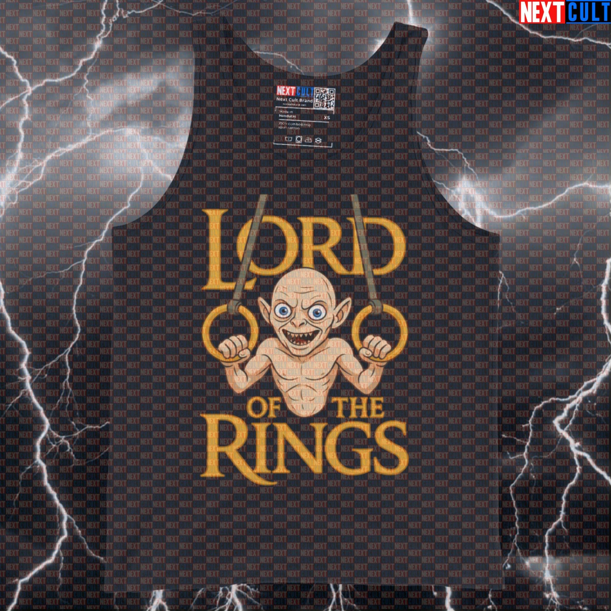 Lord of the Calisthenics Rings Gym Tank Top | Gollum Funny Workout Vest & Muscle Shirt Books Calisthenics Films Fitness Gym Lord of the Rings Workout Next Cult Brand