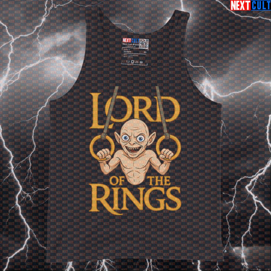 Lord of the Calisthenics Rings Gym Tank Top | Gollum Funny Workout Vest & Muscle Shirt Books Calisthenics Films Fitness Gym Lord of the Rings Workout Next Cult Brand