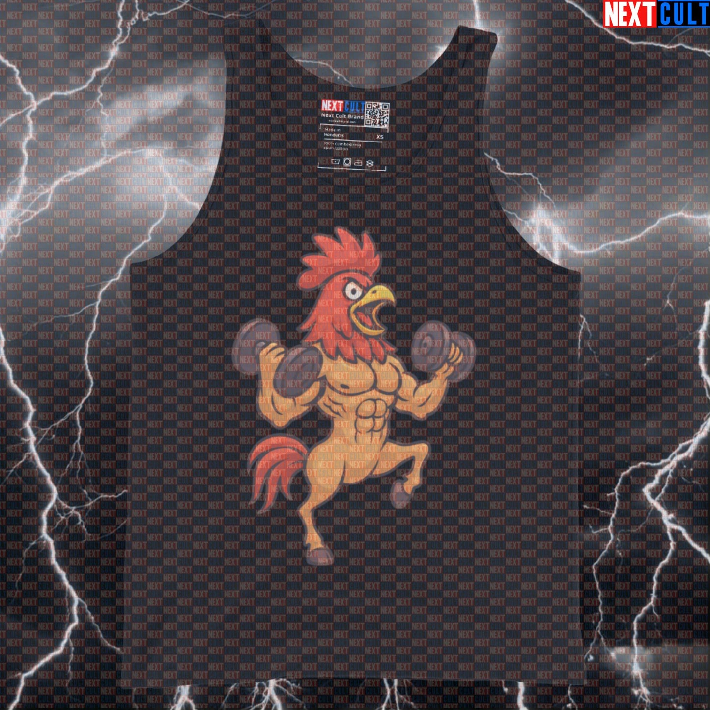 Savage Horsecock Gym Tank Top | Horse Rooster Hybrid Creature Muscle Shirt For Heavy Weight Lifting Bodybuilding Fitness Gym Powerlifting Workout Next Cult Brand