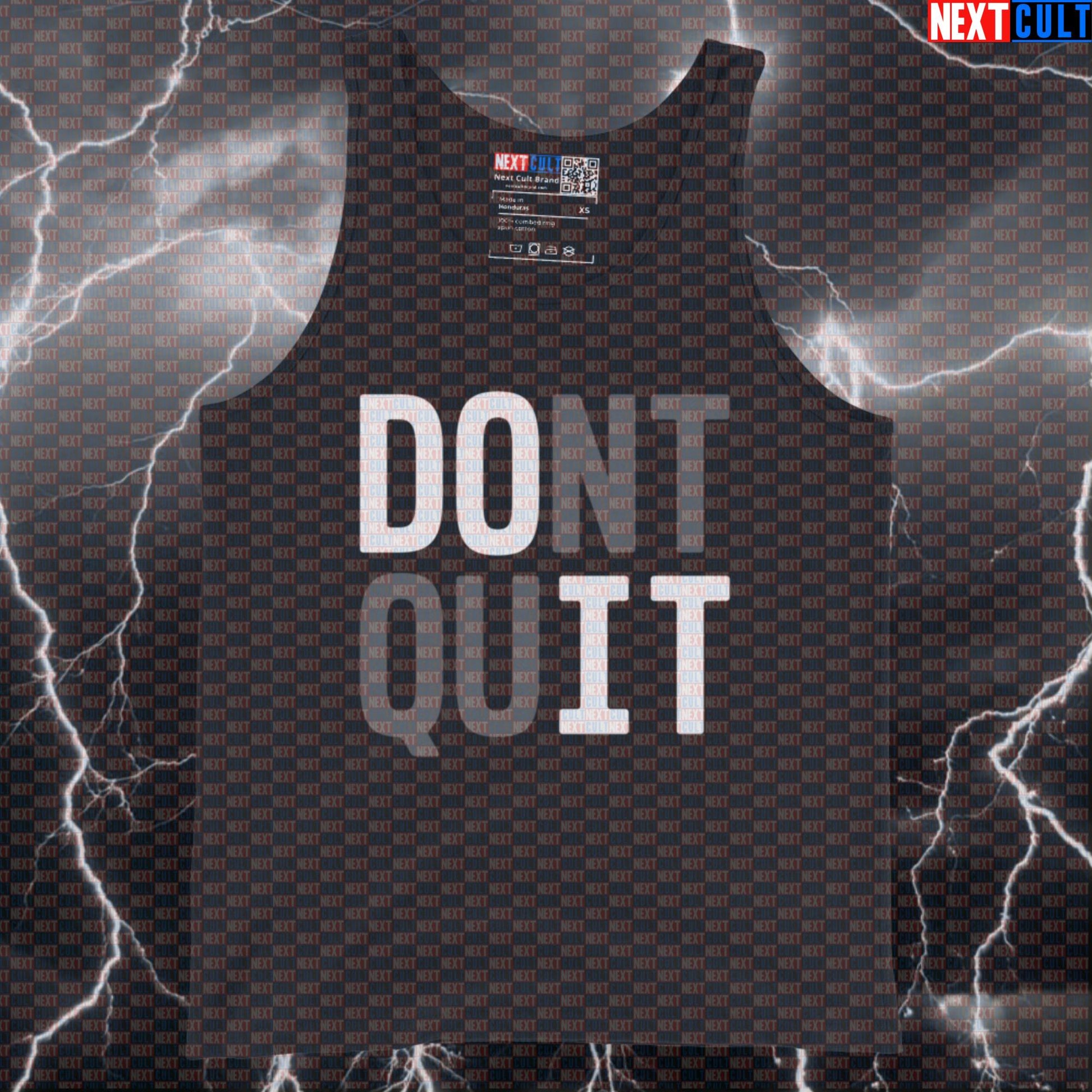 Don't Quit Do It Funny Gym Tank Top - Motivational Workout Vest Muscle Shirt For Athletes Bodybuilding Cardio Fitness Gym Powerlifting Workout Next Cult Brand