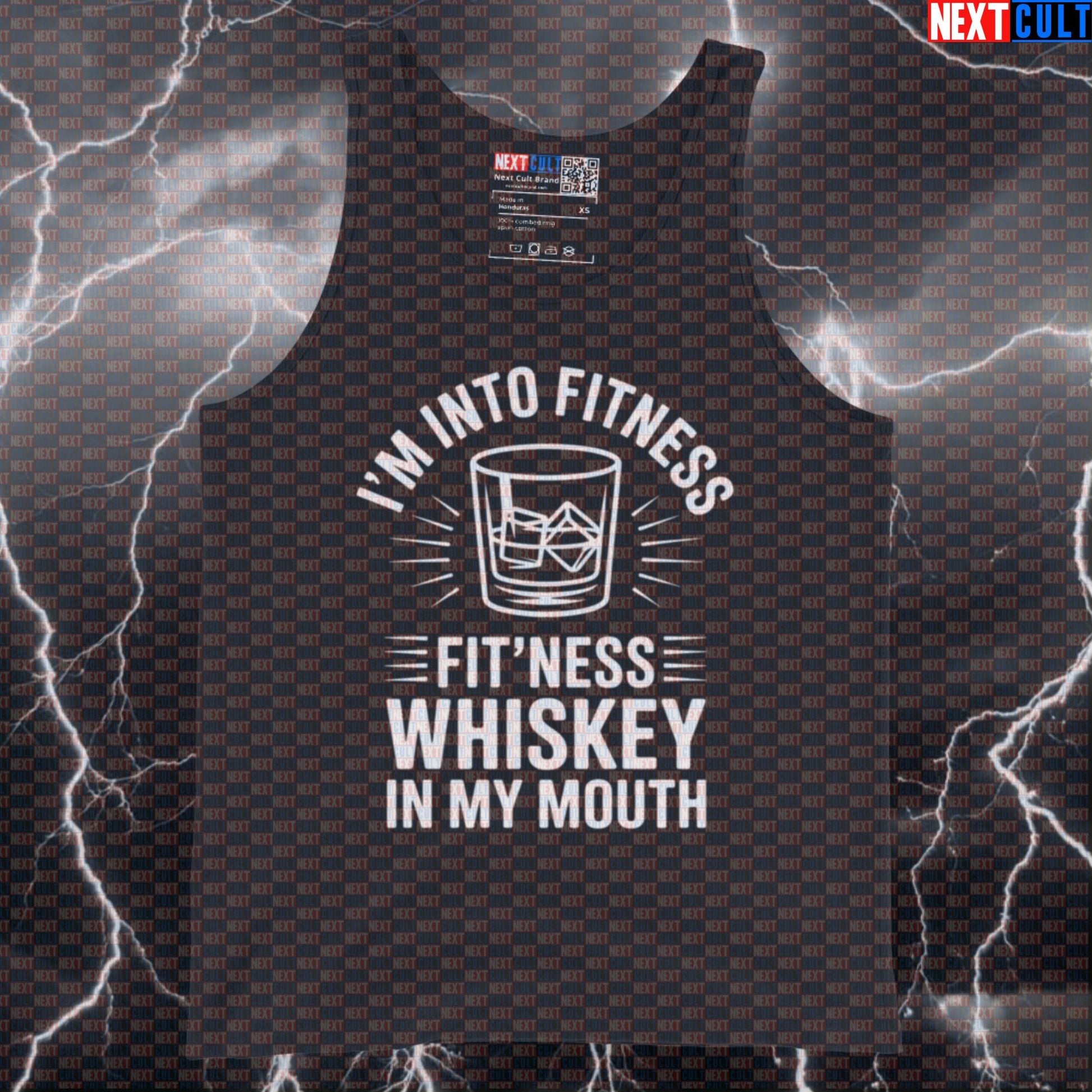 I'm Into Fitness Funny Gym Tank Top - Fitness Whiskey Meme Vest Muscle Shirt For Lifters Tank Tops Fitness Gym Workout Next Cult Brand