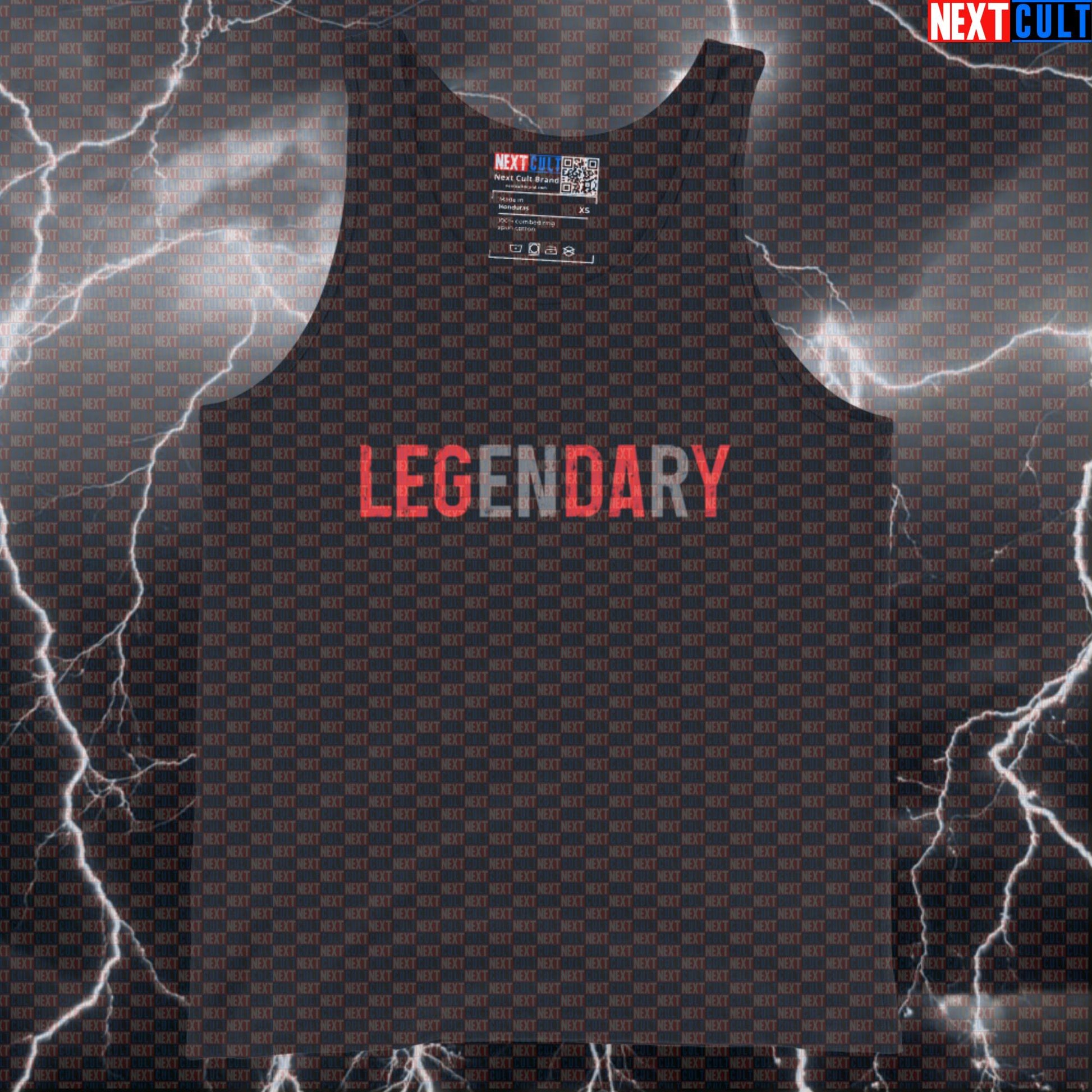 Legendary Leg Day Funny Gym Tank Top - Squat Meme Vest Muscle Shirt For Athletes Tank Tops Bodybuilding Fitness Gym Leg Day Powerlifting Workout Next Cult Brand