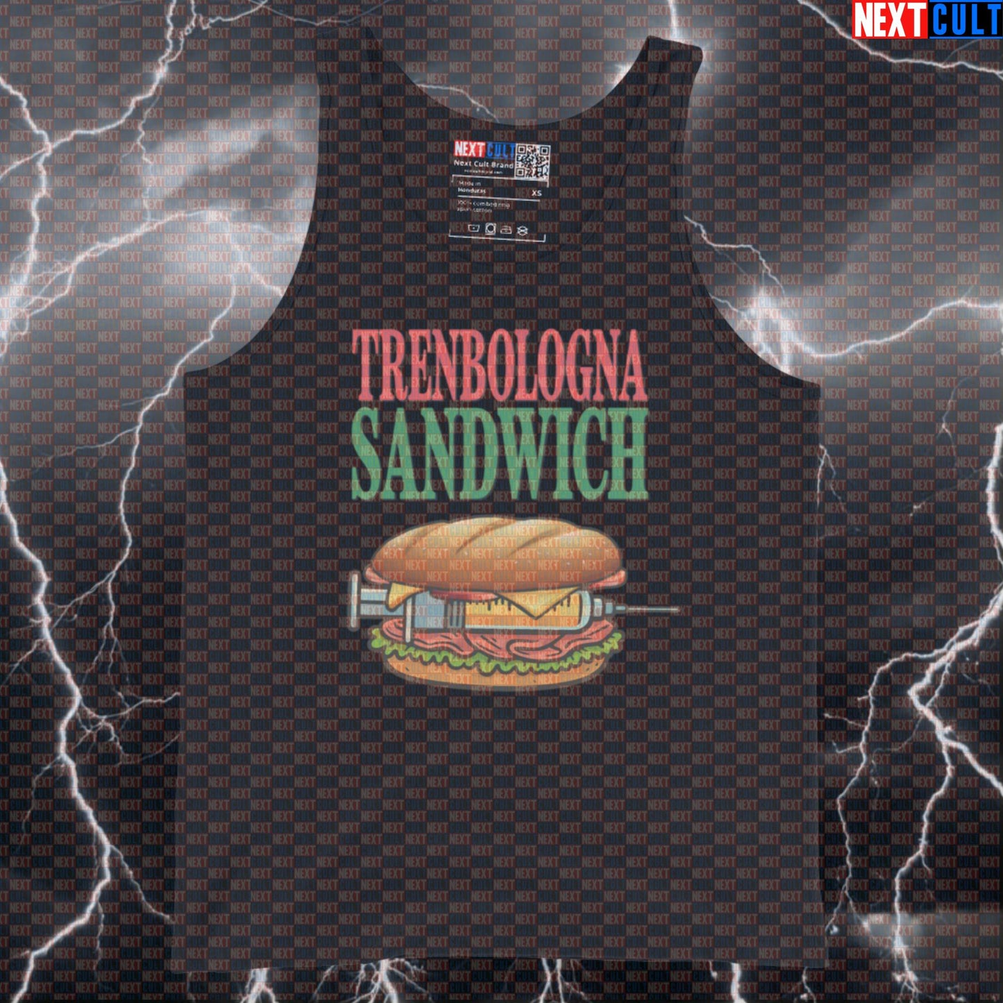 Trenbologna Sandwich Gym Tank Top | Funny Workout Vest Not Natty Bodybuilding Muscle Shirt Tank Tops Bodybuilding Fast Food Fitness Gym Steroids Workout Next Cult Brand