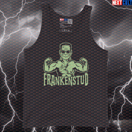 Frankenstud Funny Gym Tank Top - Halloween Bodybuilding Meme Vest Muscle Shirt Bodybuilding Films Fitness Gym Halloween Workout Next Cult Brand
