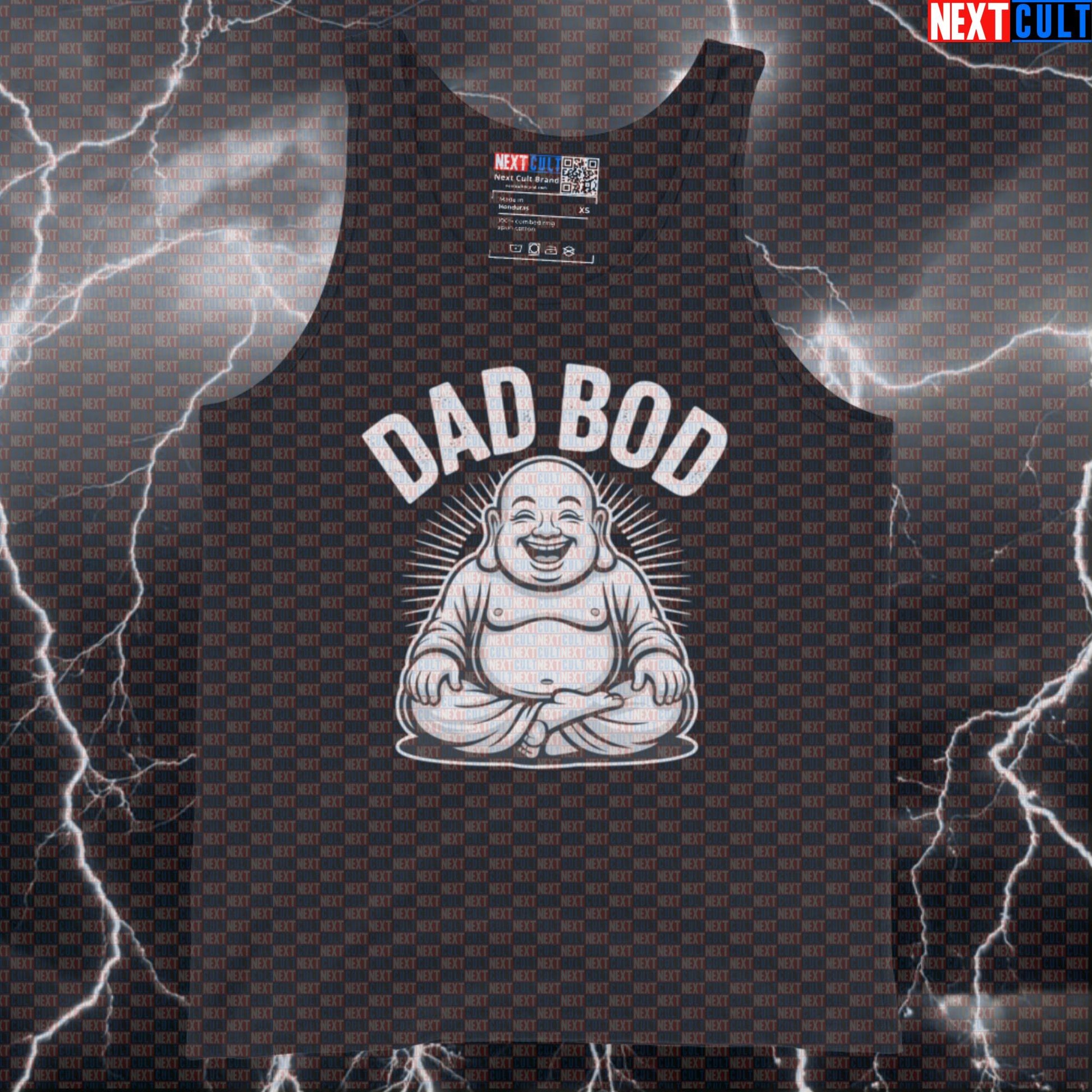 Buddha Dad Bod Funny Gym Tank Top - Enlightened Father's Day Vest Muscle Shirt For Lifters Father's Day Fitness Gym Workout Next Cult Brand