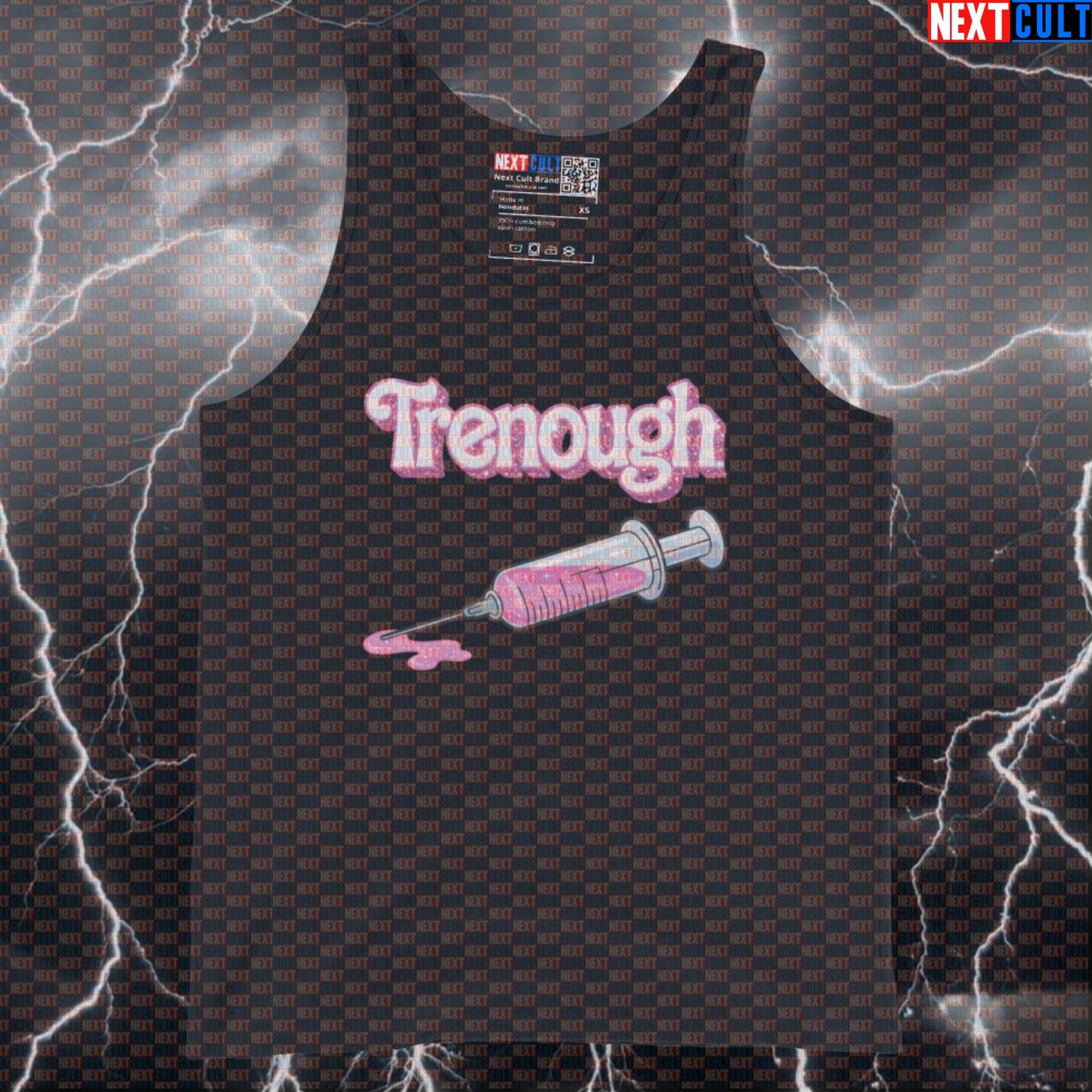 Trenough Funny Gym Tank Top | Tren is Enough Muscle Shirt | Not Natty Workout Vest for Men Bodybuilding Films Fitness Gym Ken Steroids Workout Next Cult Brand