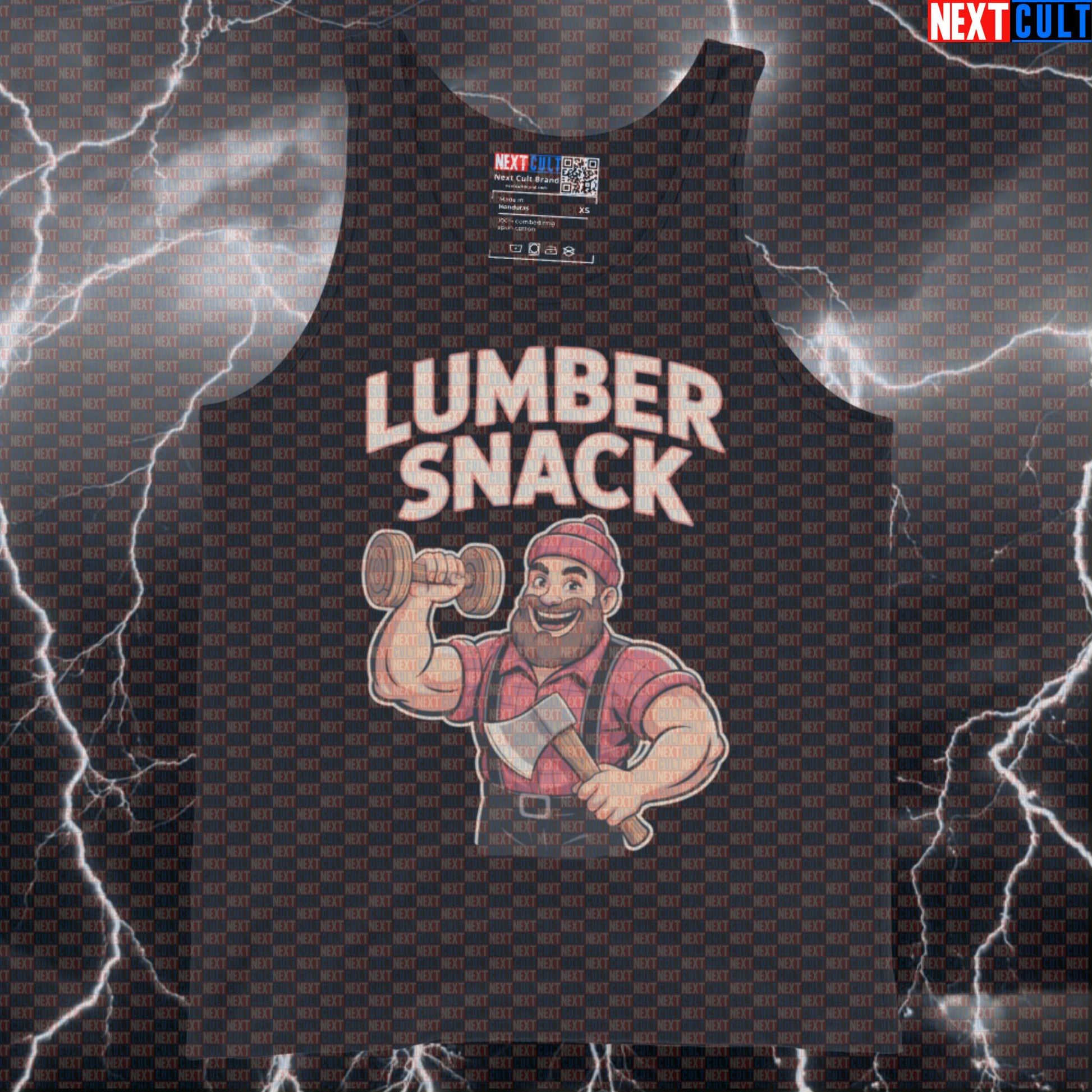 Funny Gym Tank Top for Lifters - Lumbersnack Jacked Lumberjack Meme Vest Muscle Shirt Bodybuilding Fitness Gym Workout Next Cult Brand