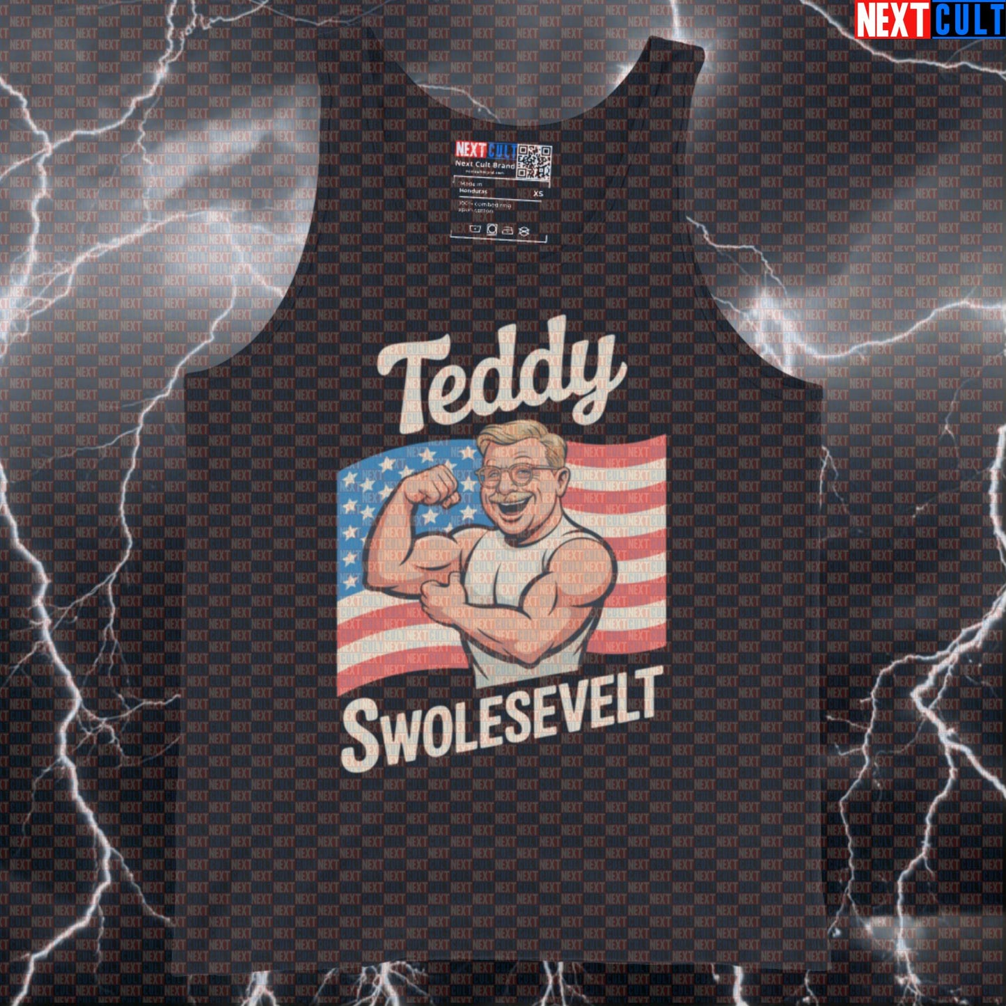 Teddy Swolesevelt Funny Gym Tank Top - Patriotic 4th of July Muscle Shirt Athletic Vest For Lifters Tank Tops Next Cult Brand