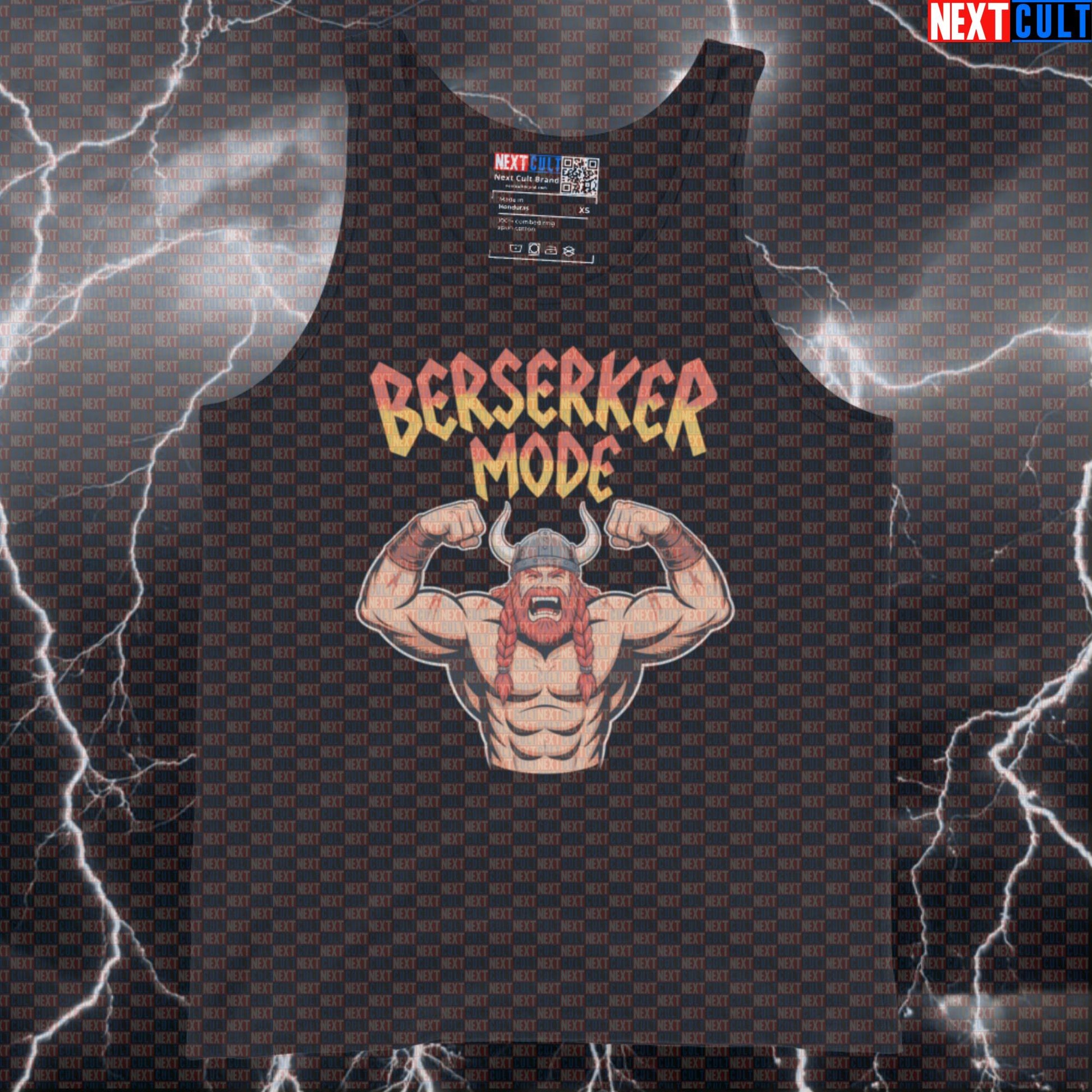 Berserker Mode Viking Funny Gym Tank Top - Norse Workout Vest Muscle Shirt For Lifters Bodybuilding Fitness Gym Vikings Workout Next Cult Brand