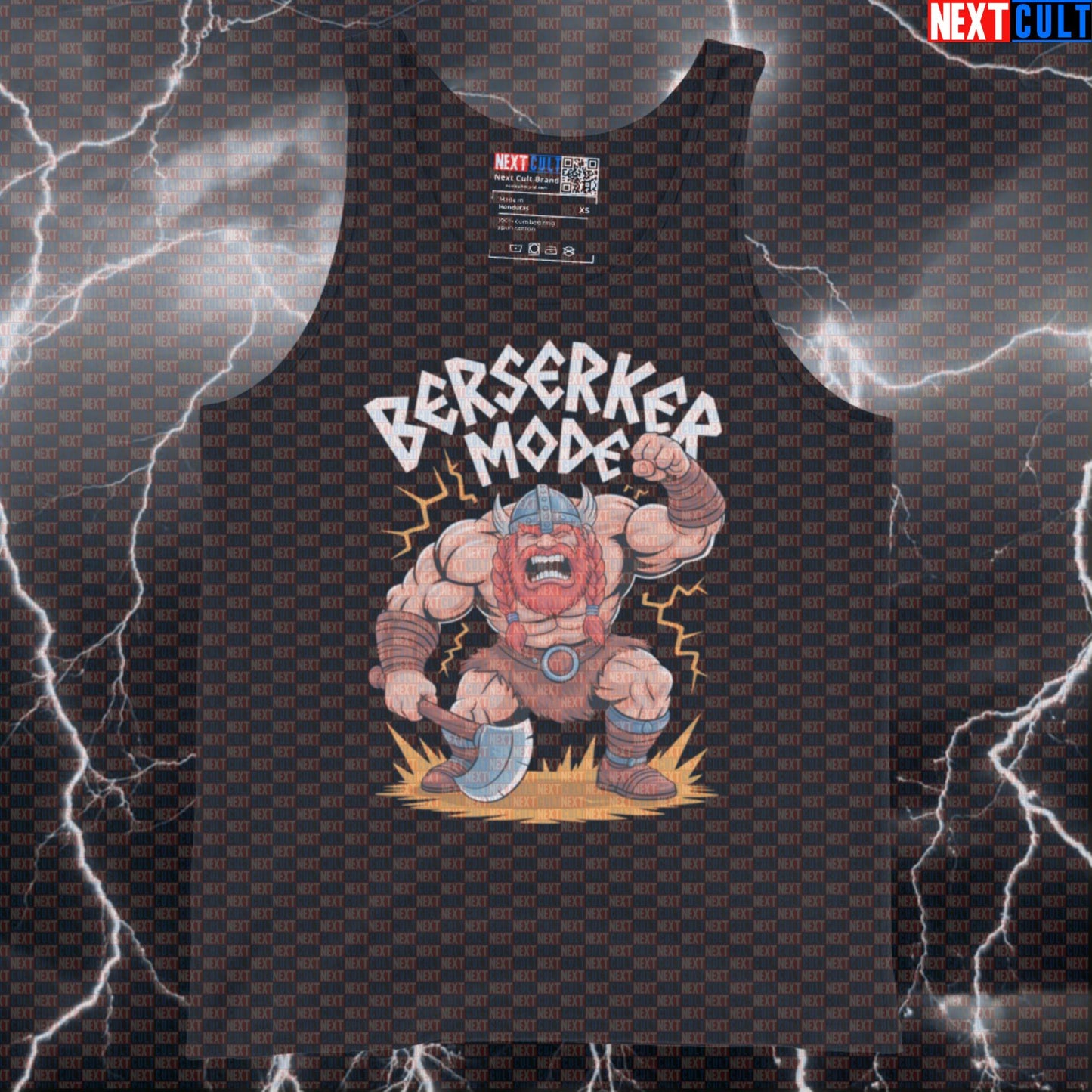 Berserker Mode Funny Gym Tank Top - Viking Norse Workout Vest Muscle Shirt For Lifters Bodybuilding Fitness Gym Vikings Workout Next Cult Brand