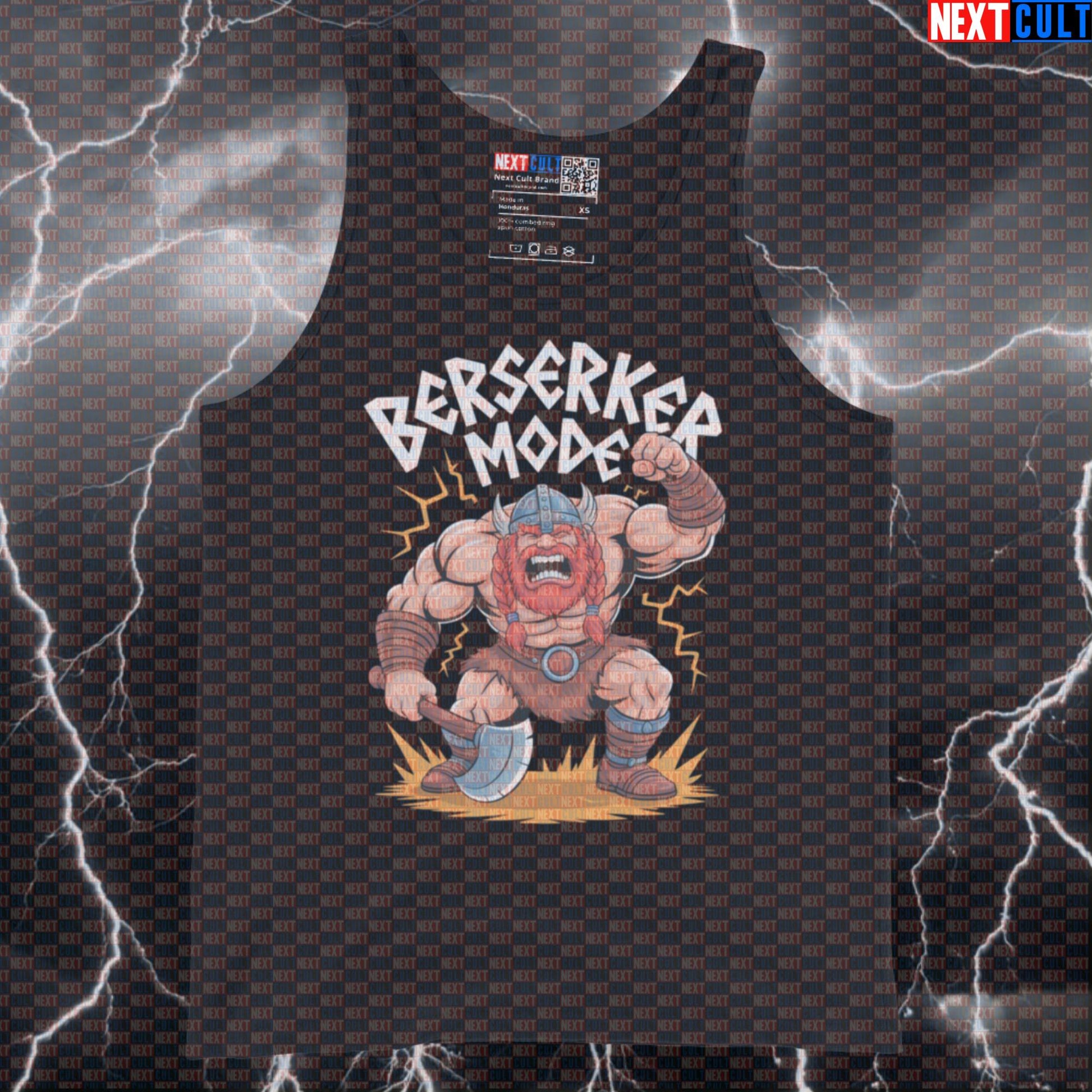 Berserker Mode Funny Gym Tank Top - Viking Norse Workout Vest Muscle Shirt For Lifters Bodybuilding Fitness Gym Vikings Workout Next Cult Brand