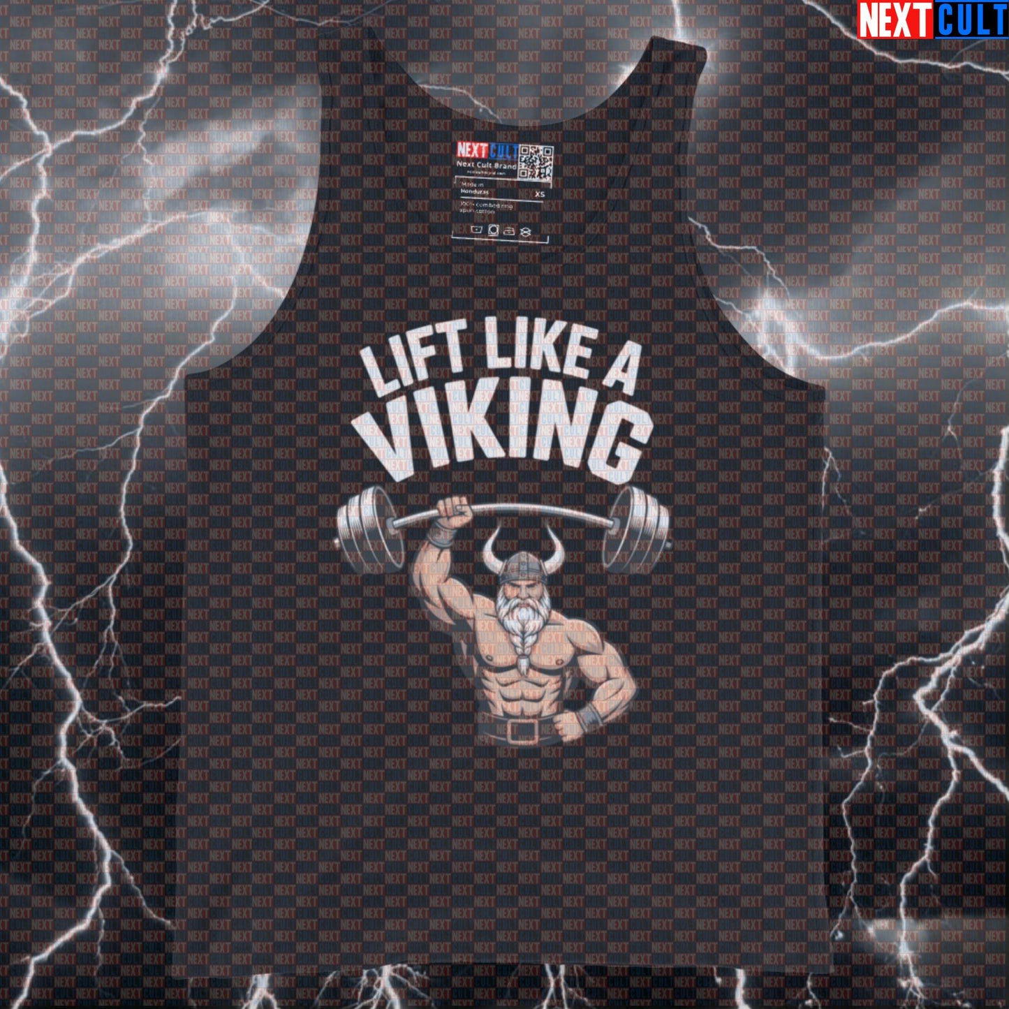 Lift Like A Viking Funny Gym Tank Top - Norse Meme Workout Vest Muscle Shirt For Lifters Bodybuilding Fitness Gym Powerlifting Vikings Workout Next Cult Brand