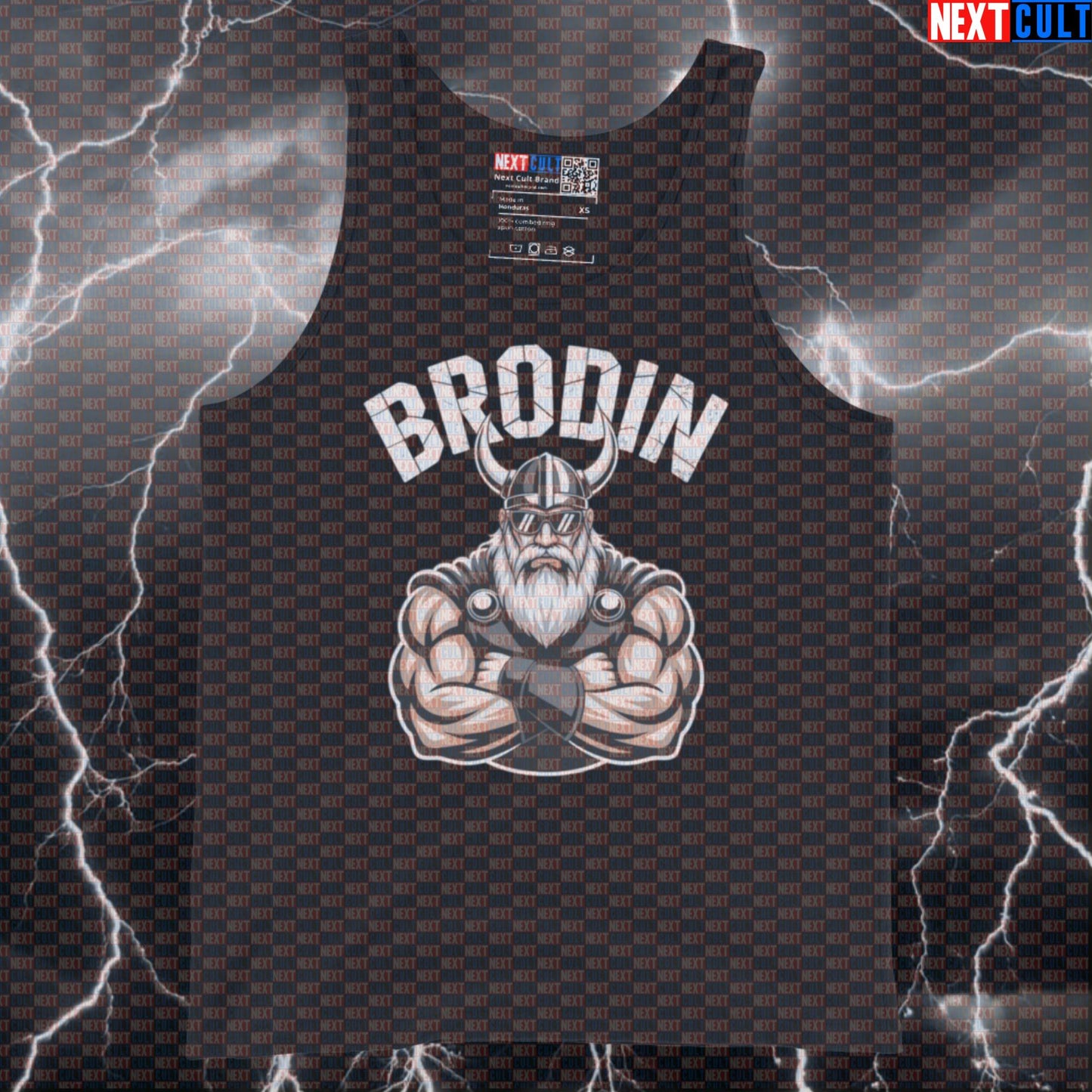 Funny Viking Brodin Gym Tank Top - Norse Gains Vest Muscle Shirt for Serious Lifters Tank Tops Bodybuilding Fitness Gym Vikings Workout Next Cult Brand