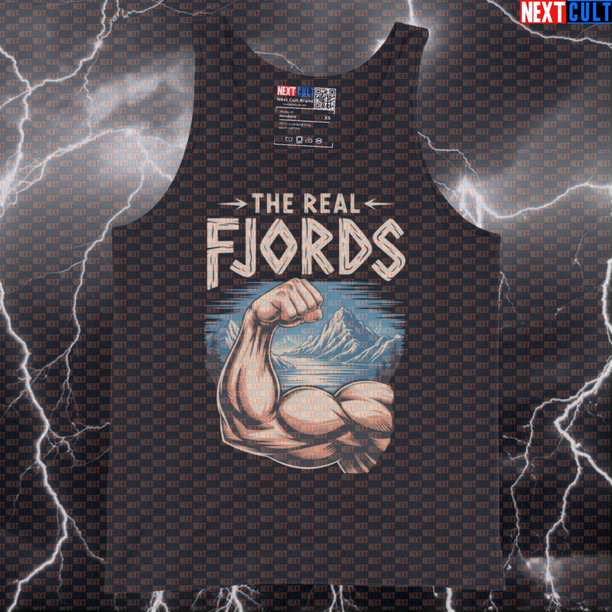 The Real Fjords Funny Gym Tank Top - Muscle Mountain Vest Athletic Shirt For Lifters Tank Tops Bodybuilding Fitness Gym Vikings Workout Next Cult Brand