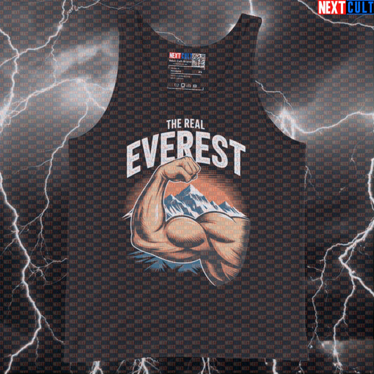 The Real Everest Funny Gym Tank Top - Muscle Mountain Vest Athletic Shirt For Lifters Tank Tops Next Cult Brand