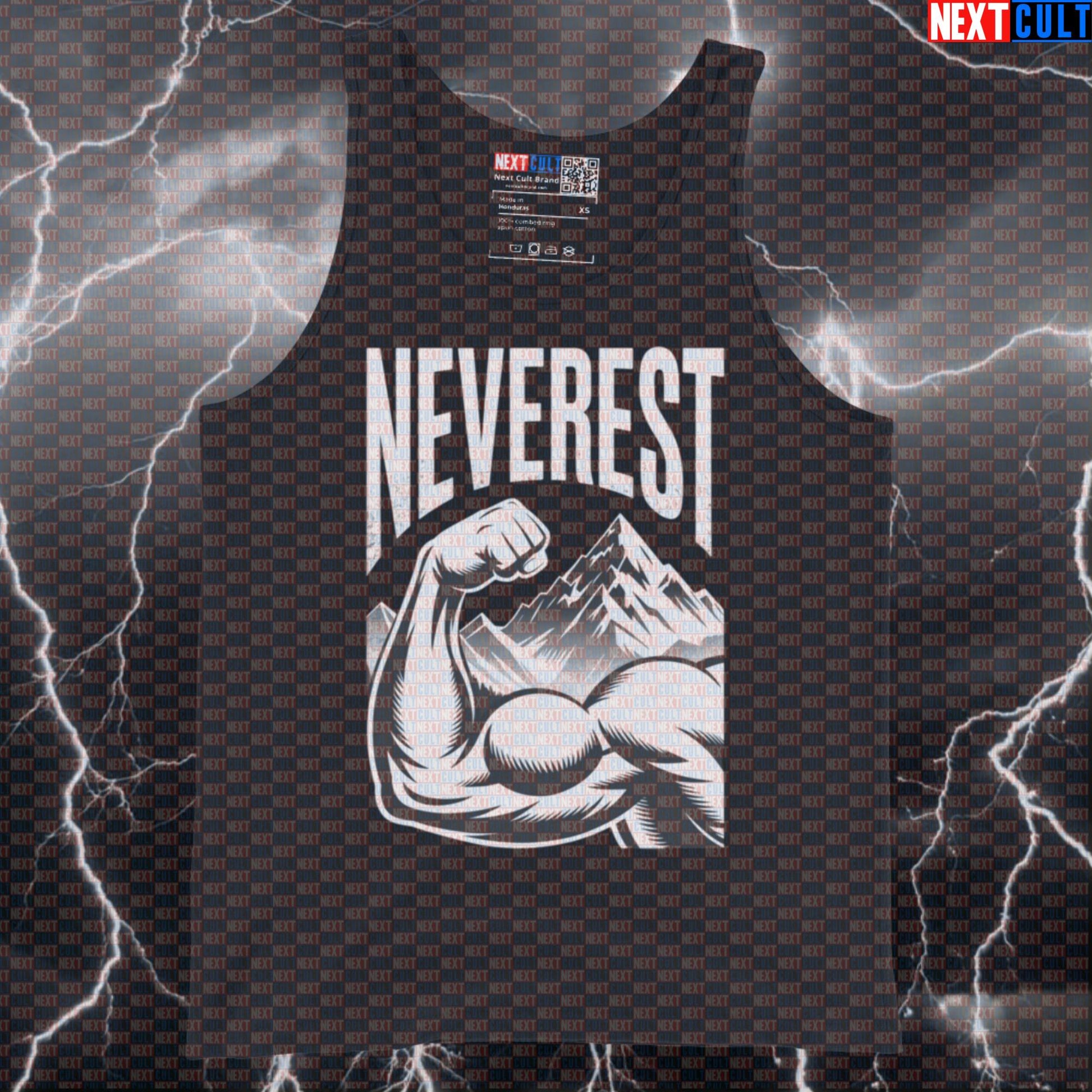 Neverest Funny Gym Tank Top - Muscle Mountain Vest Athletic Shirt Workout Top for Lifters Tank Tops Next Cult Brand