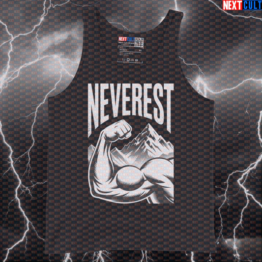 Neverest Funny Gym Tank Top - Muscle Mountain Vest Athletic Shirt Workout Top for Lifters Tank Tops Next Cult Brand