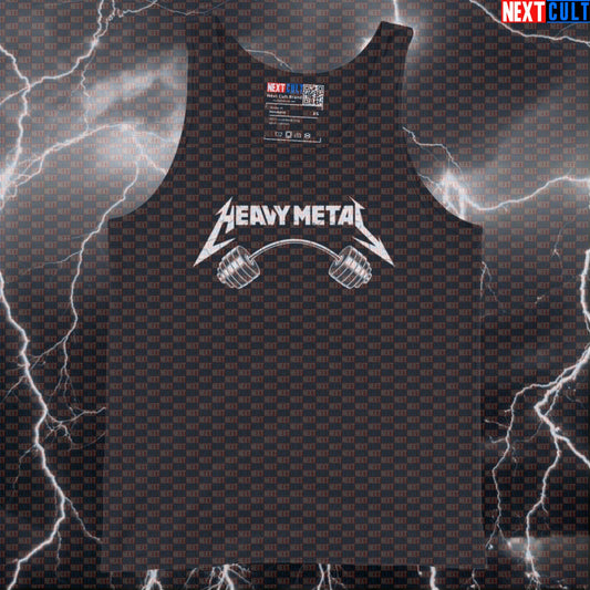 Heavy Metal Gym Tank Top - Funny Gymbro Rock Music Vest Muscle Shirt for Workouts Tank Tops Next Cult Brand