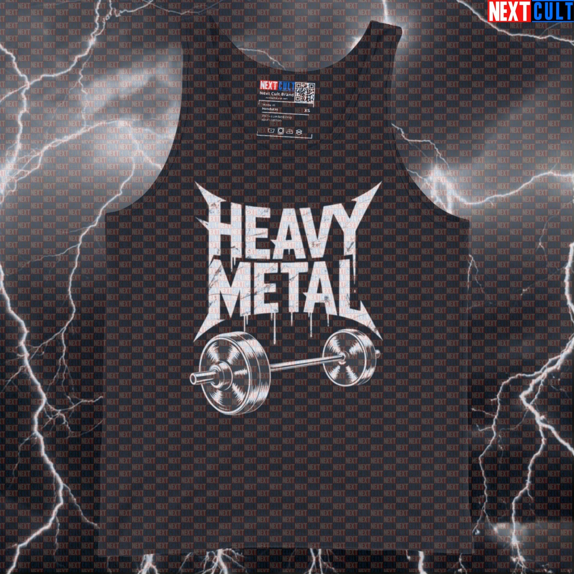 Heavy Metal Funny Gym Tank Top - Rock & Lift Muscle Shirt for Bodybuilding & Workout Fans Tank Tops Next Cult Brand