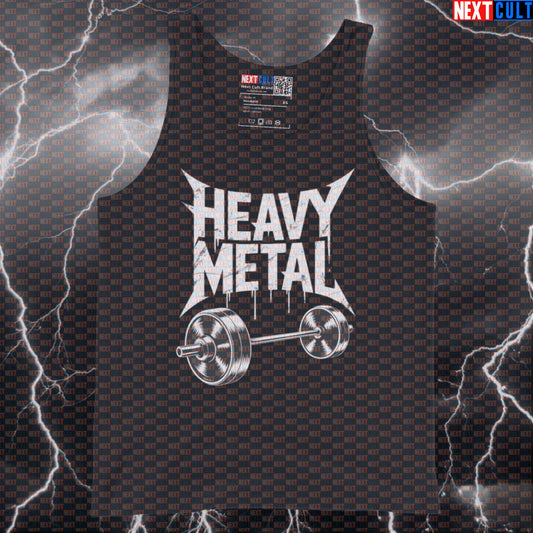Heavy Metal Funny Gym Tank Top - Rock & Lift Muscle Shirt for Bodybuilding & Workout Fans Tank Tops Next Cult Brand