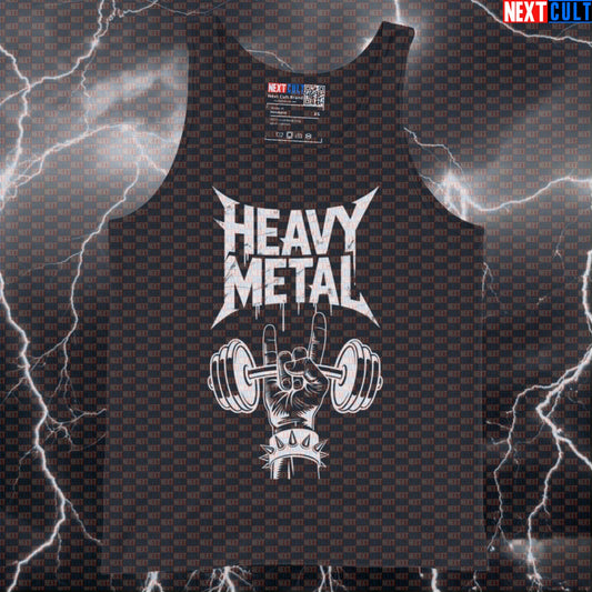 Heavy Metal Funny Gym Tank Top - Rock On Workout Vest Muscle Shirt For Lifters Tank Tops Next Cult Brand