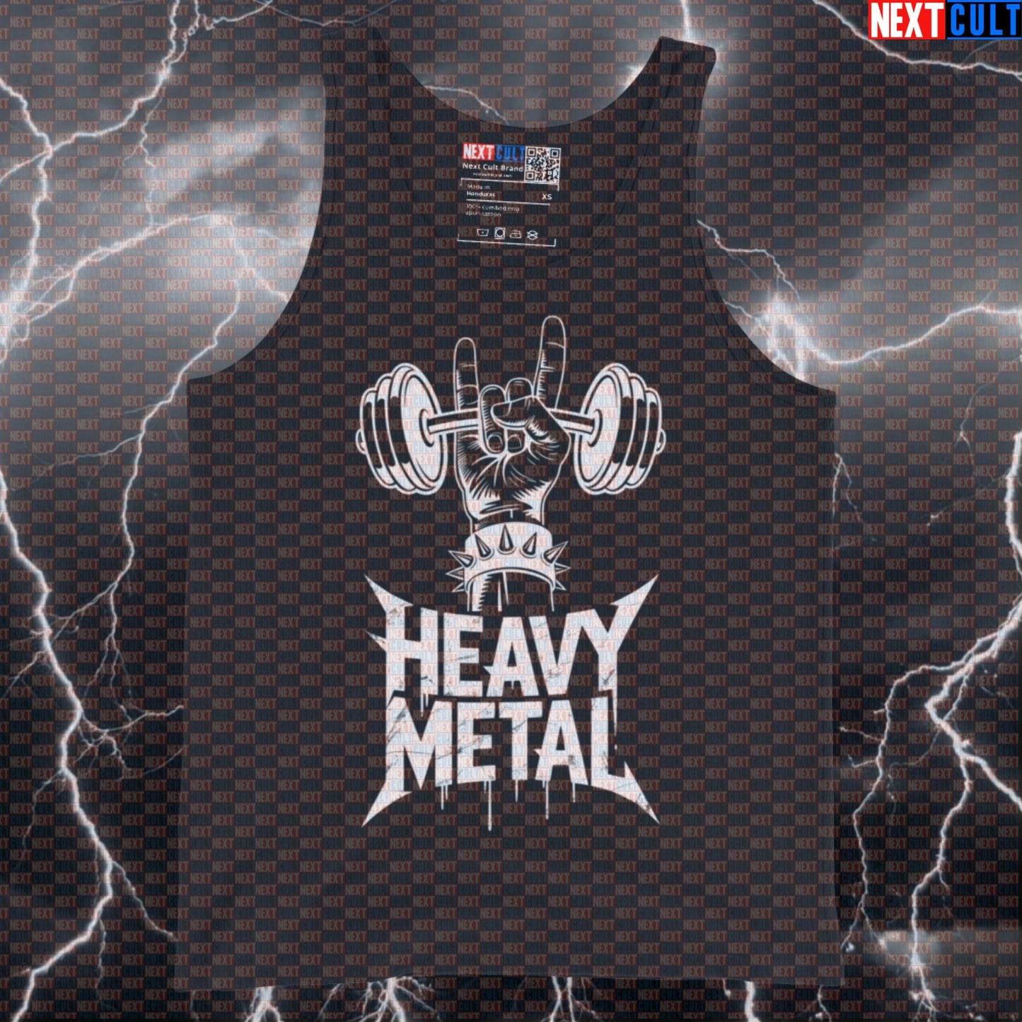 Heavy Metal Gym Tank Top - Funny Rock On Workout Vest Muscle Shirt For Lifters & Gymbros Tank Tops Next Cult Brand
